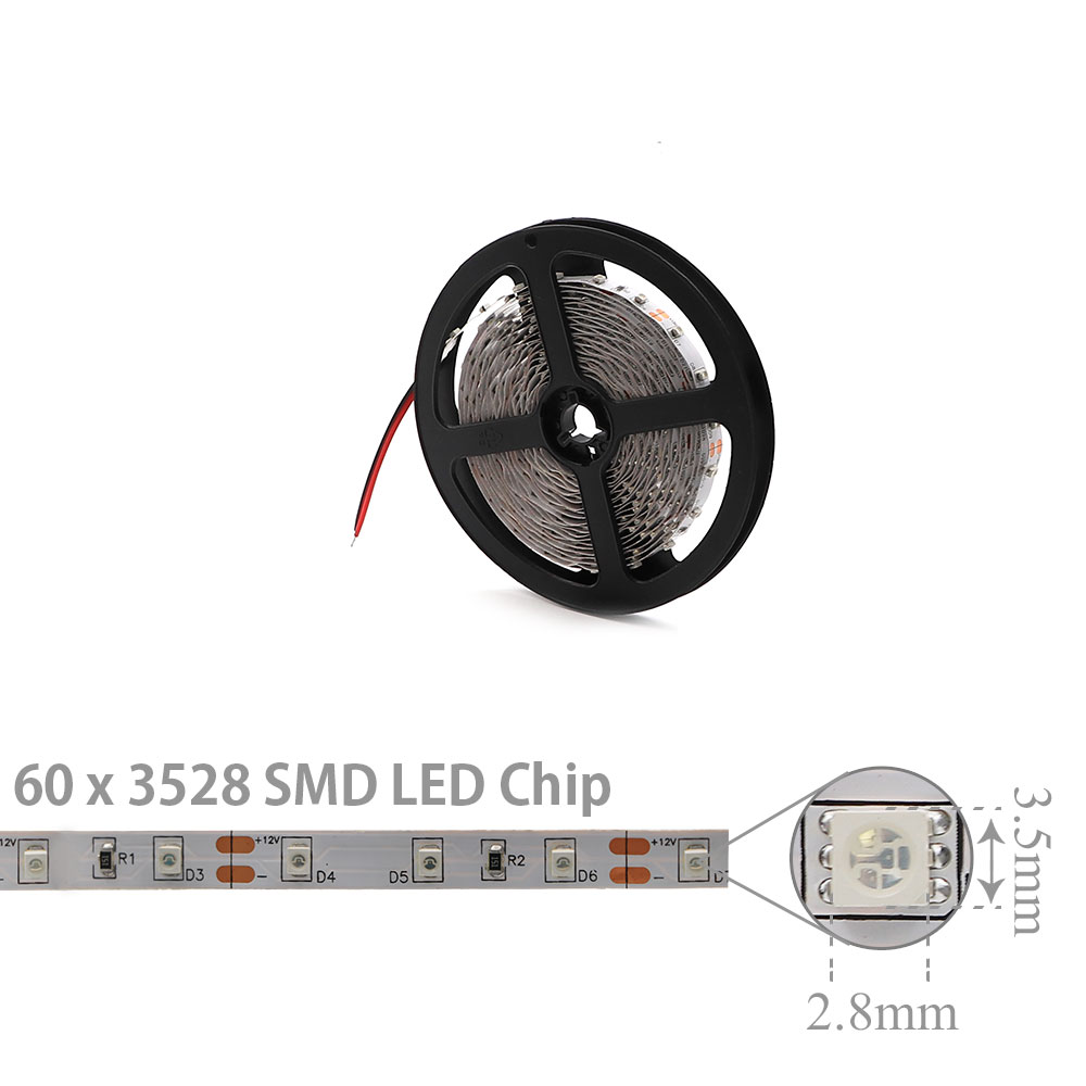 LED Strip Indoor | 12V DC 24W | 3528 | YelloW | 3528 | 60x LED Per Meter | 5M