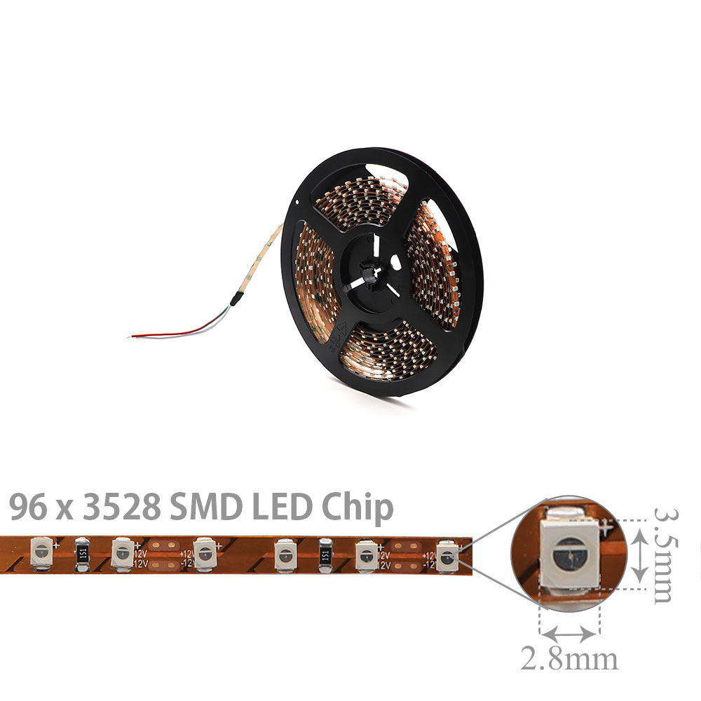LED Strip Indoor | 12V DC 48W | 3528 | Red | 69x LED Per Meter | 5M