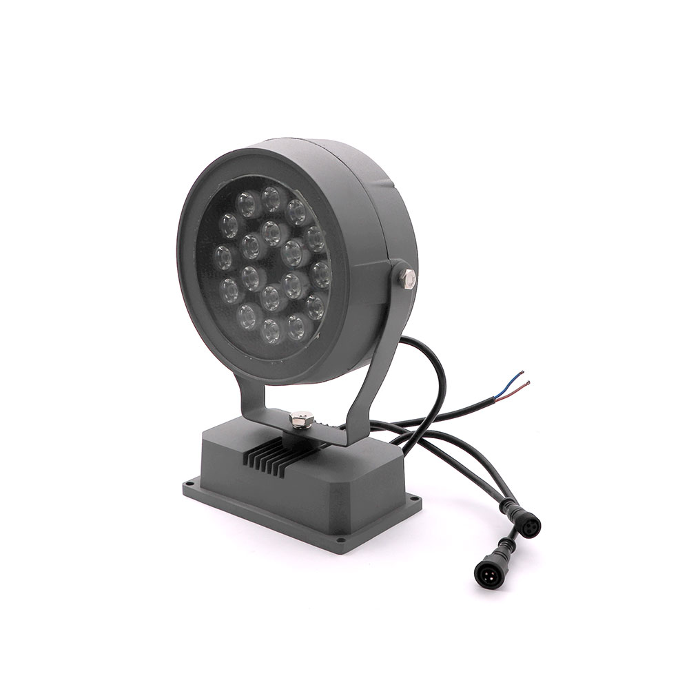 LED Floodlight Projector | Round | 220V AC 18W | RGB | Remote