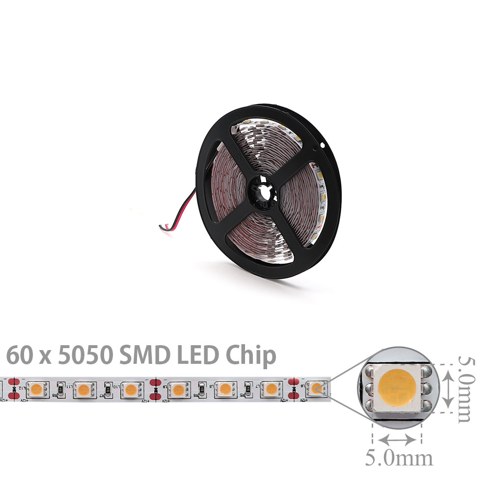 LED Strip Indoor | 12V DC 72W | 5050 | Warm White | 60x LED Per Meter | 5M