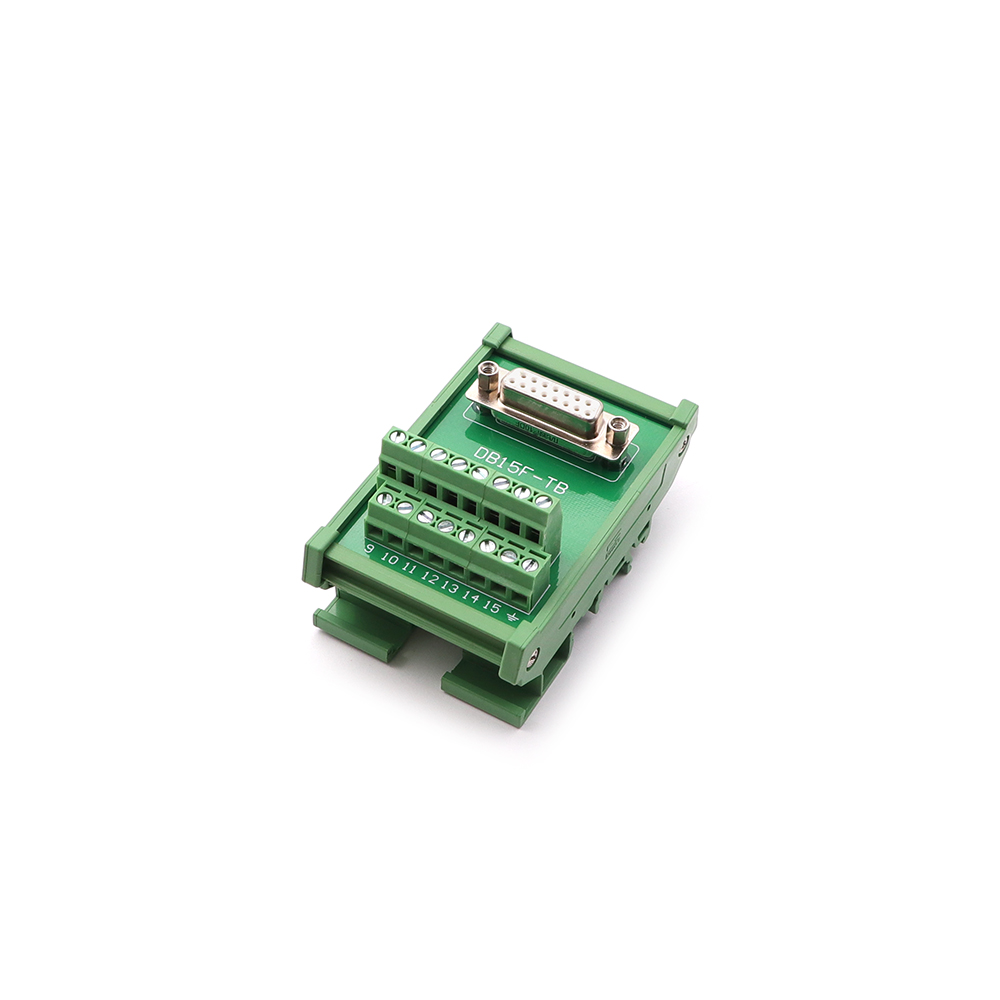 Connector | DB15 | DIN Rail Adapter Plate | Terminal Block 