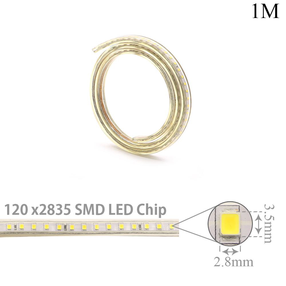 LED Rope | 220V AC 6W | 2835 | White | Per Meter