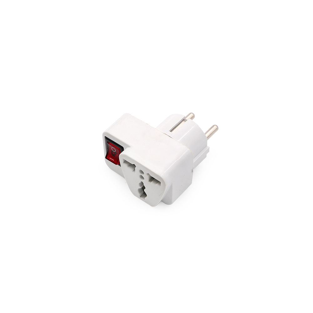 Electric Plug Adapter | UK - EU | Switch | 10 A