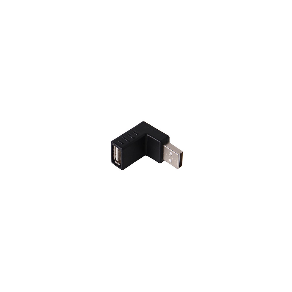 Data Cable Adapter | USB-A 2.0 | Female - Male | 90 Degree Down