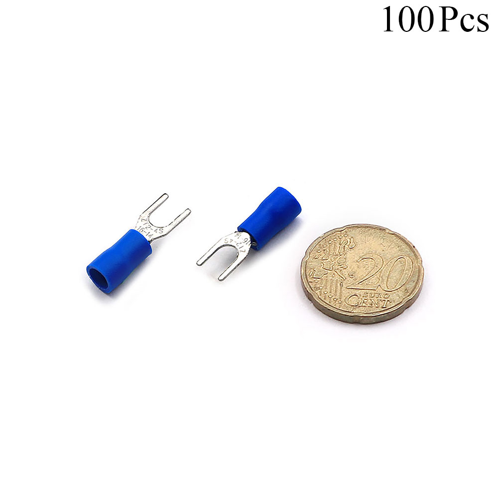 Cable Lugs Insulated | SVL2-4L | Fork | 1.5~2.5mm | Blue | 100pcs