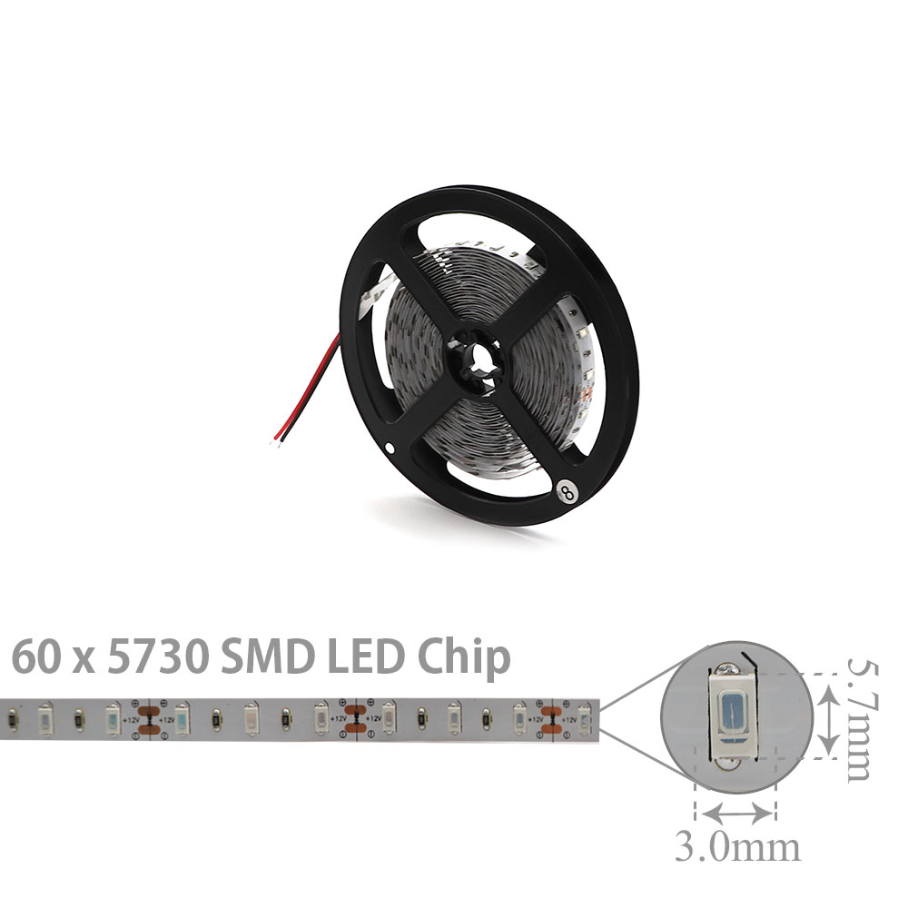 LED Strip Indoor | 12V DC 45W | 5730 | Blue | 60x LED Per Meter | 5M