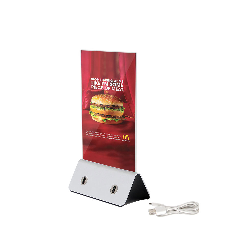 Advertisement Restaurant | Menu Plexy | Phone Stand & Charger | 15000mAh