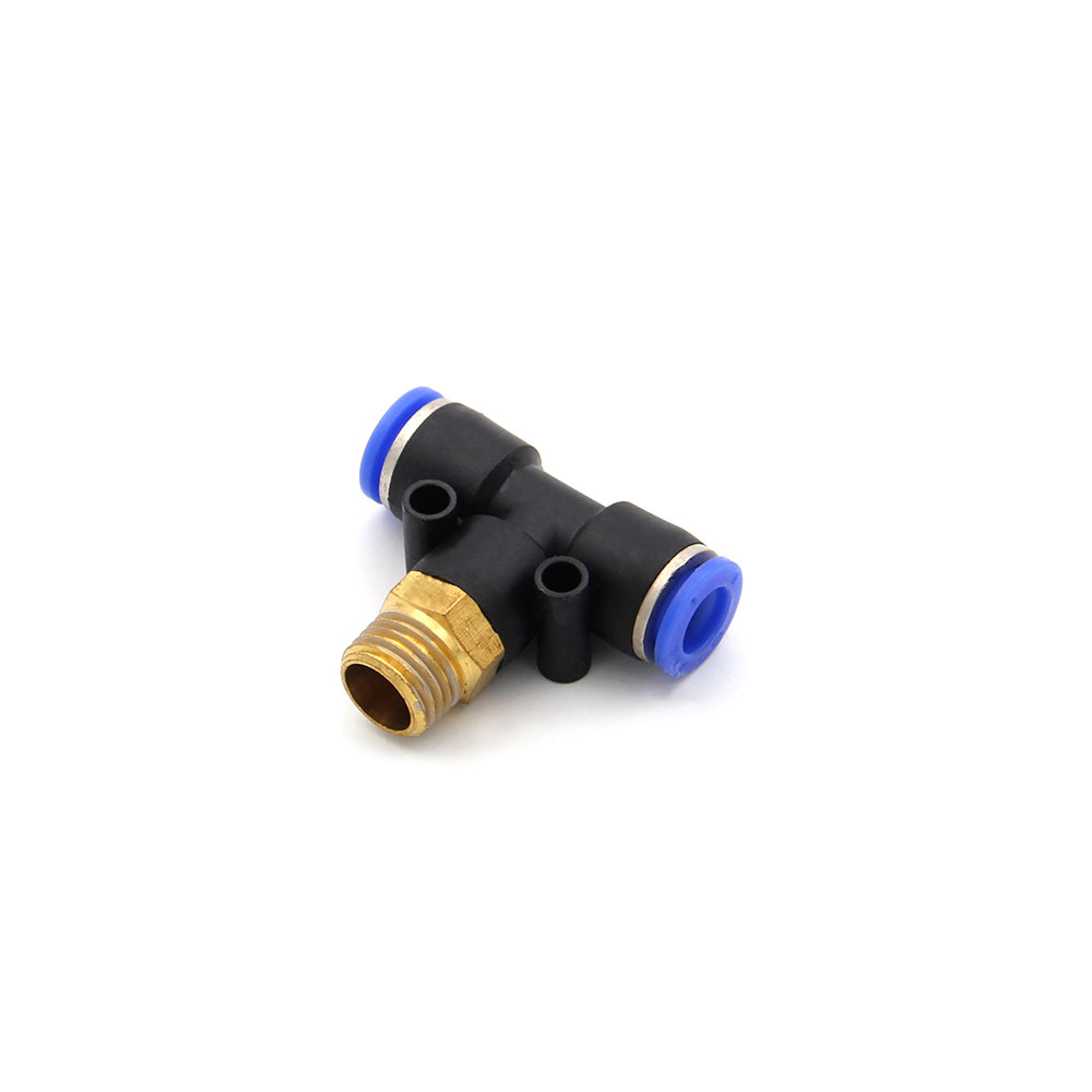 Pneumatic | Fittings | 3-Way | 1/4" Male - 2x 8mm | PB-8-2