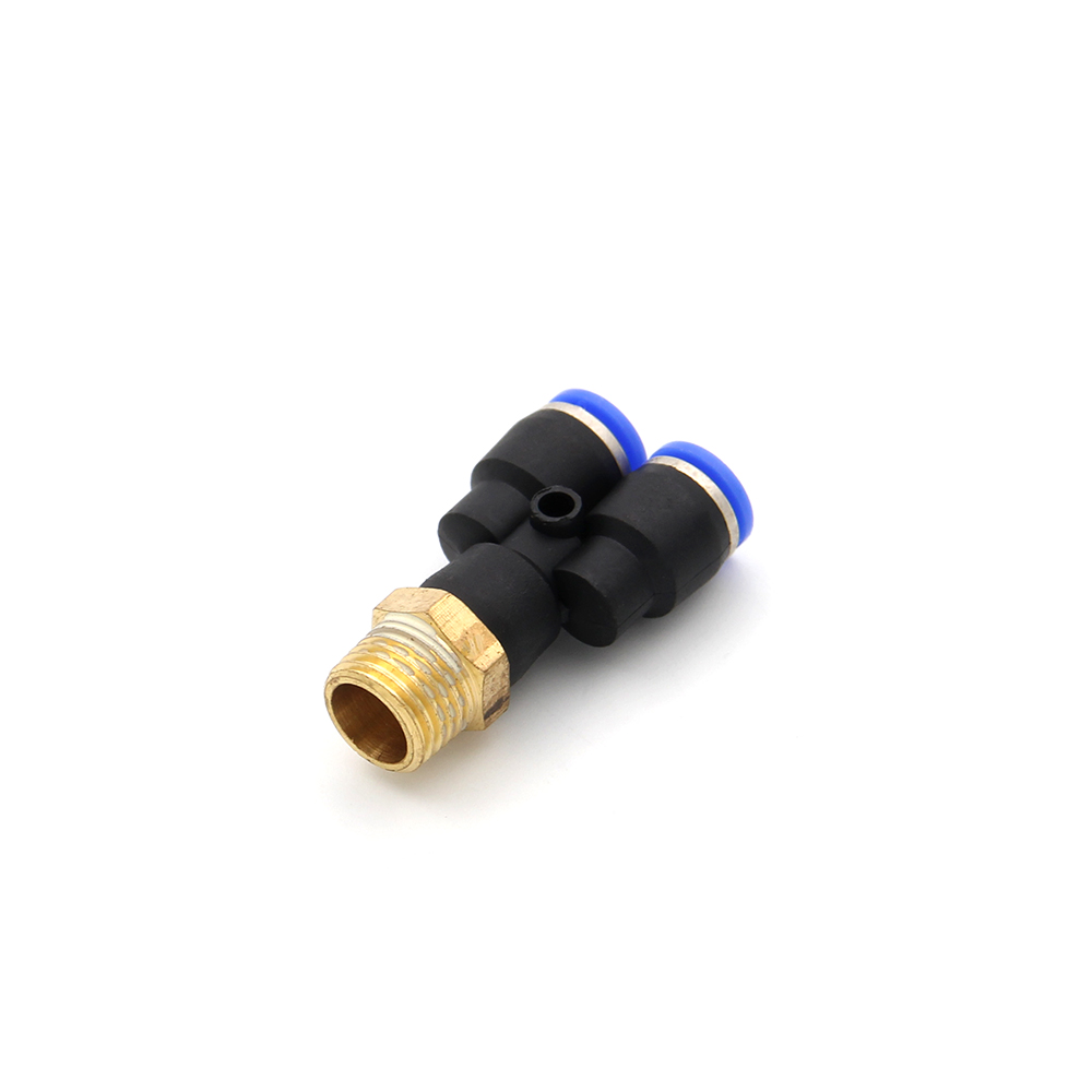 Pneumatic | Fittings | 3-Way | 1/4" Male - 2x 6mm | Y Shape | PX-6-2