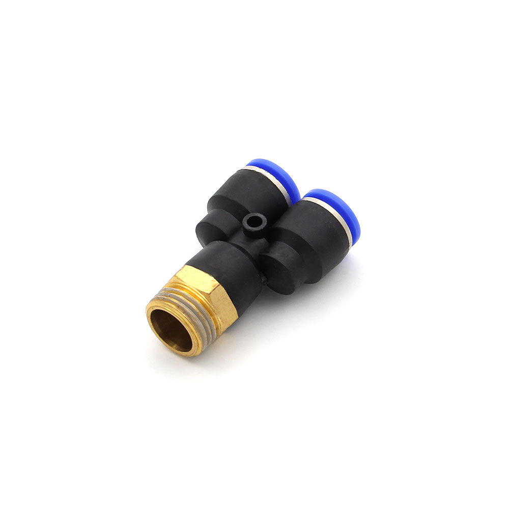 Pneumatic | Fittings | 3-Way | 1/2" Male - 2x 12mm | Y Shape | PX-12-4