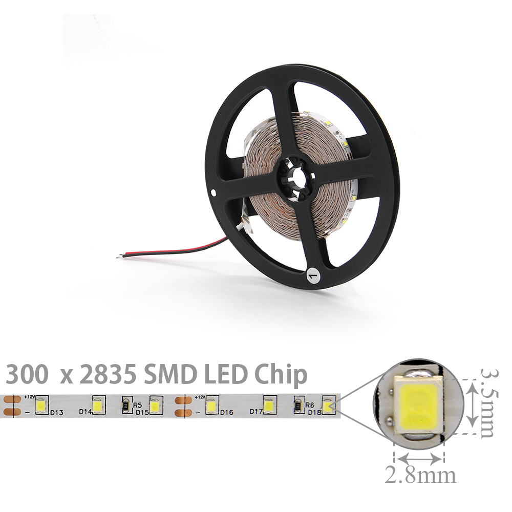 LED Strip Indoor | 12V DC 60W | 2835 | White | 60x LED Per Meter | 5M