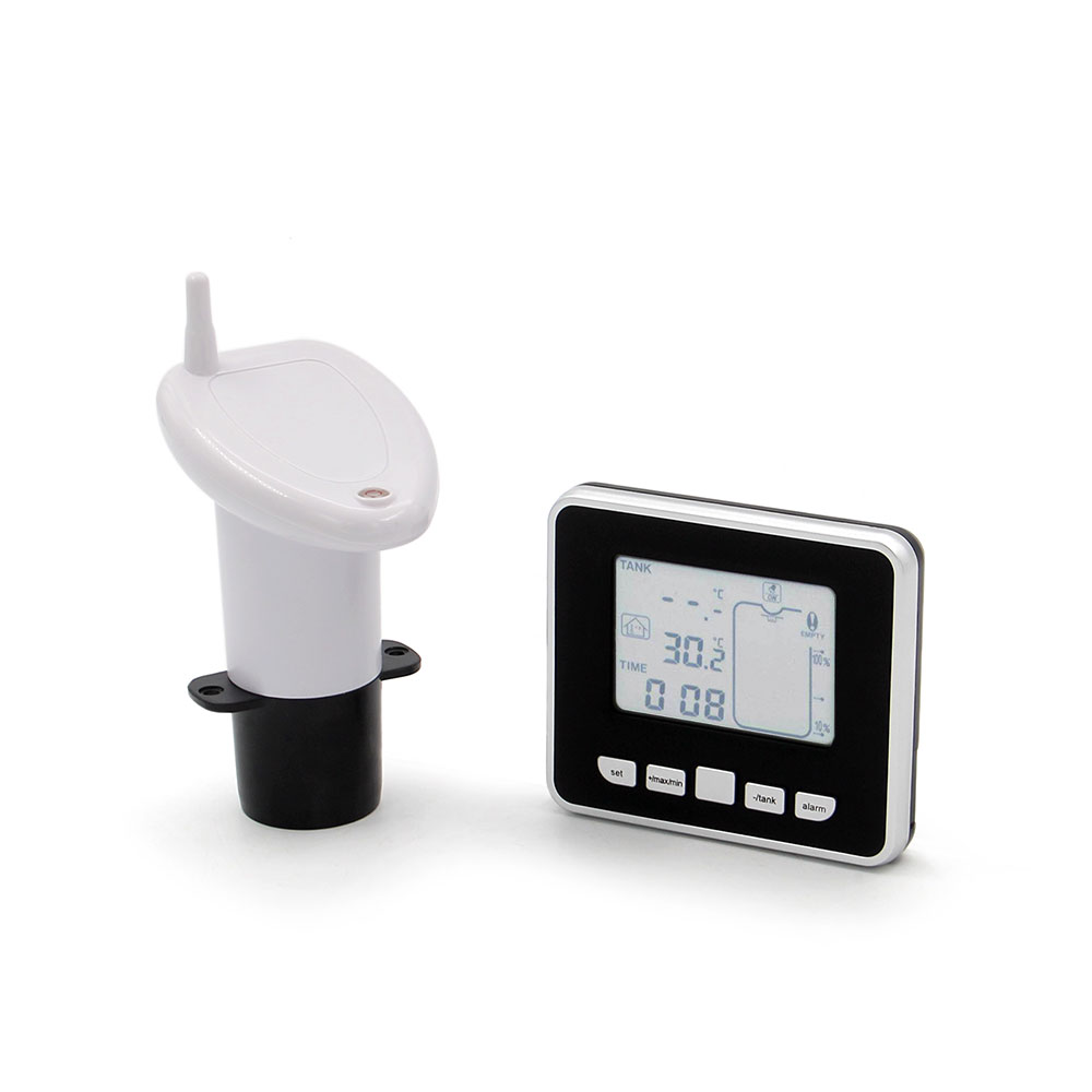 Liquid Level Meter | Wireless | Ultrasonic | Time & Temperature Display