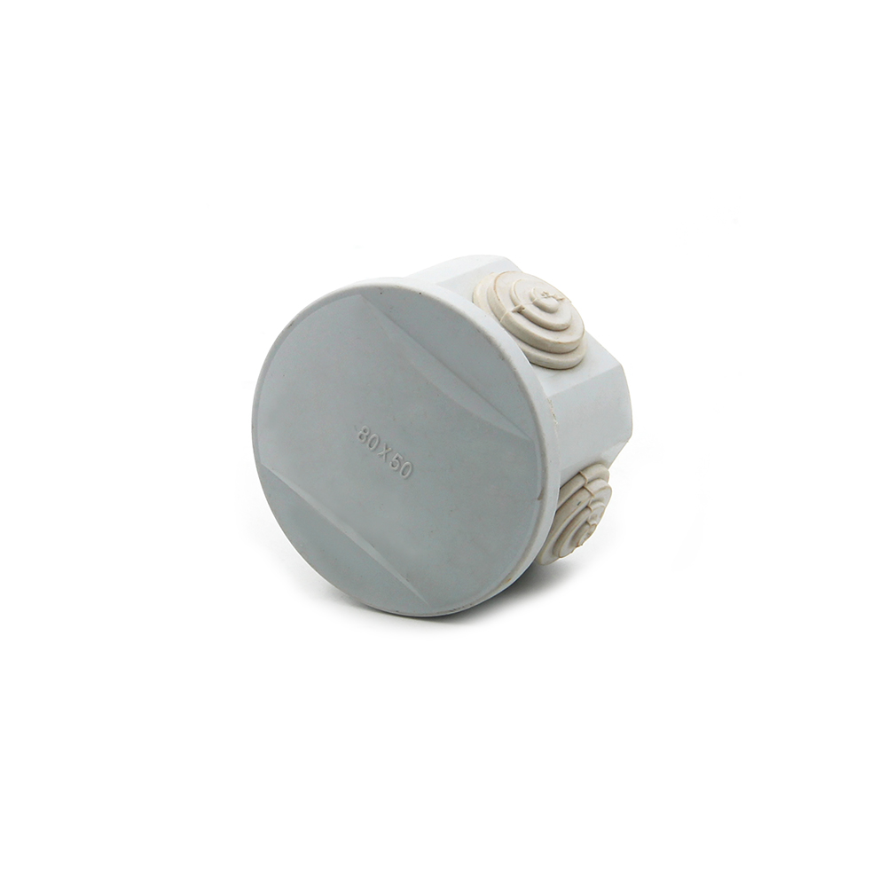 Electrical Junction Box | Waterproof | Round | 8x8x5cm | Gray