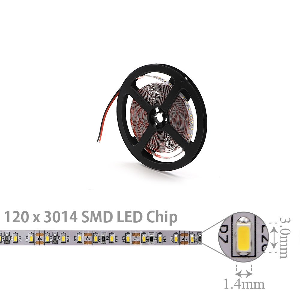LED Strip Indoor | 12V DC 40W | 3014 | White | 120x LED Per Meter| 5M