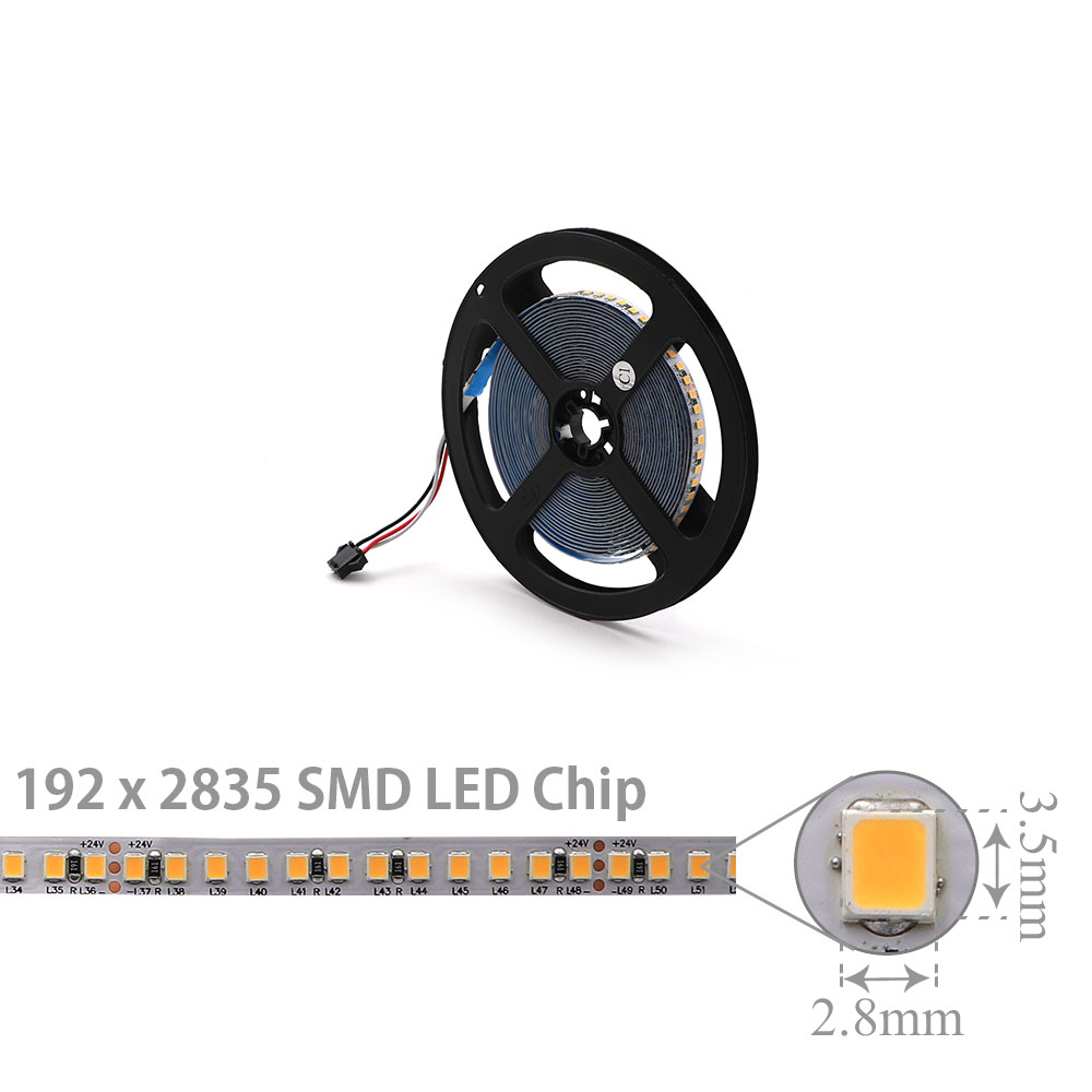 LED Strip Indoor | 24V DC 60W | 2835 | Warm White | 192x LED Per Meter| 5M