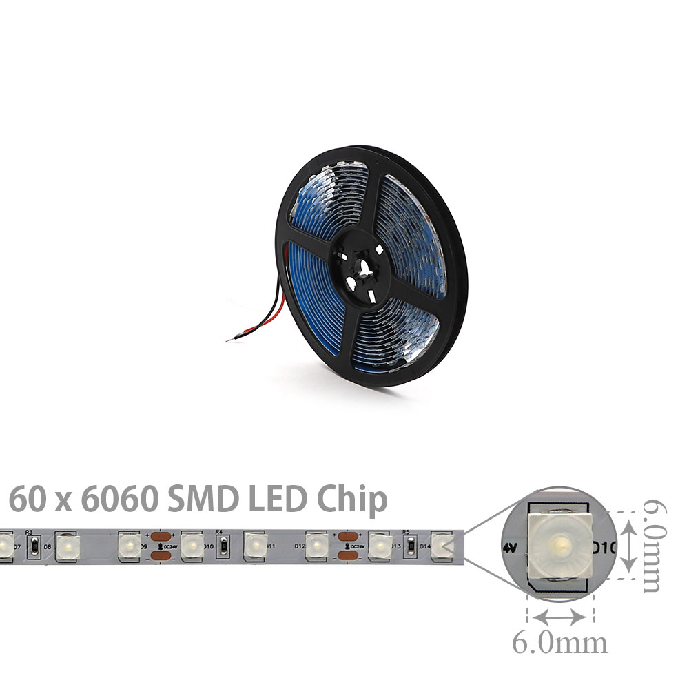 LED Strip Indoor | 24V DC 55W | 6060 | White | 60x LED Per Meter | 5M | Lens