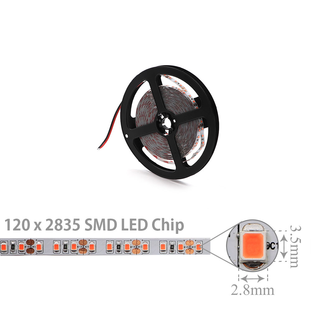 LED Strip Indoor | 12V DC 45W | 2835 | Pink | 120x LED Per Meter | 5M