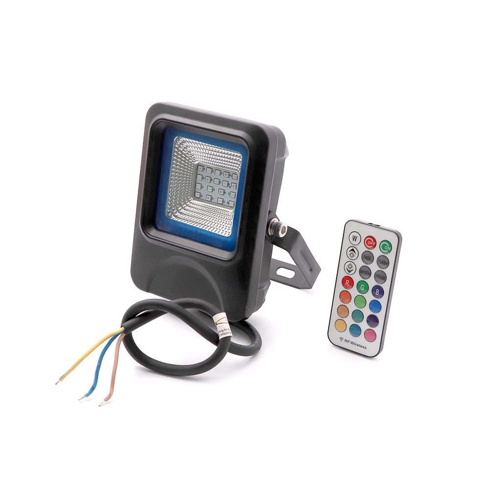 LED Floodlight | 85~265V AC | 10W | RGB | Remote