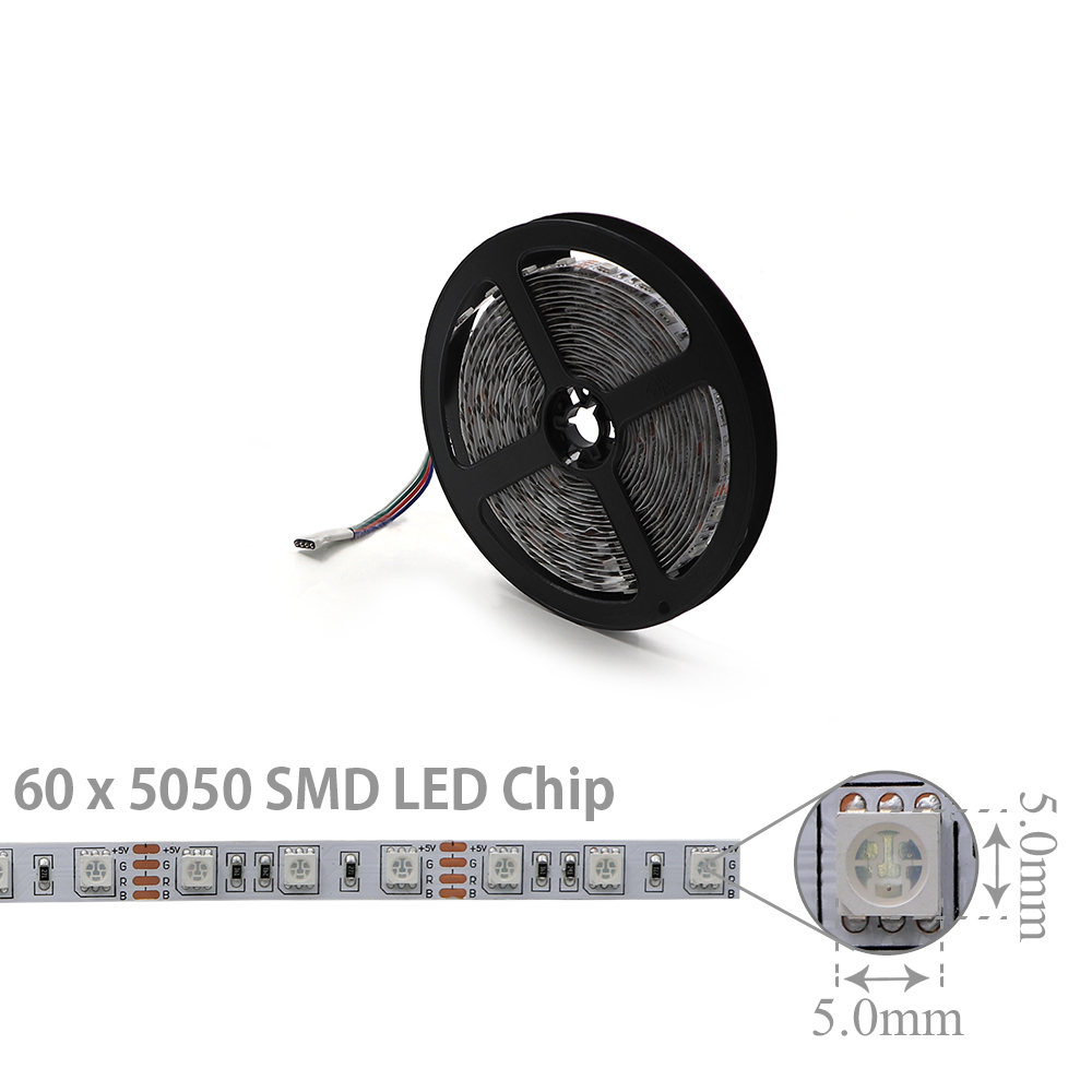 LED Strip Indoor | 5V DC 72W | 5050 | RGB | 60x LED Per Meter | 5M