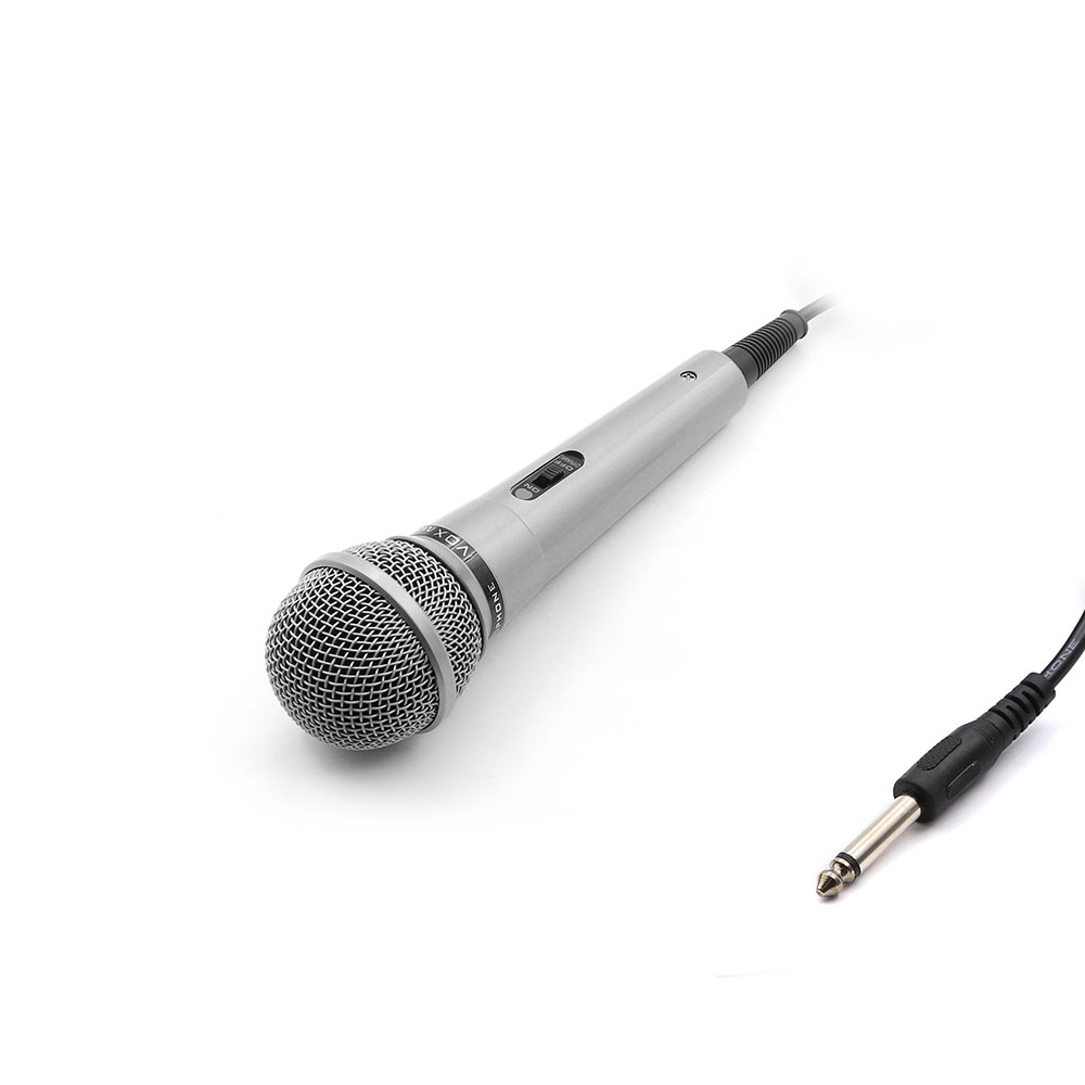Karaoke Microphone | Wired | Dynamic | 600 Ohm | Silver