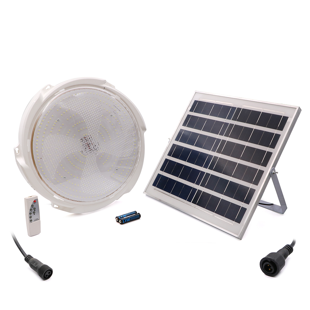LED Solar Ceiling Lamp | 220V AC | 300W | 375mm | 6hr | White