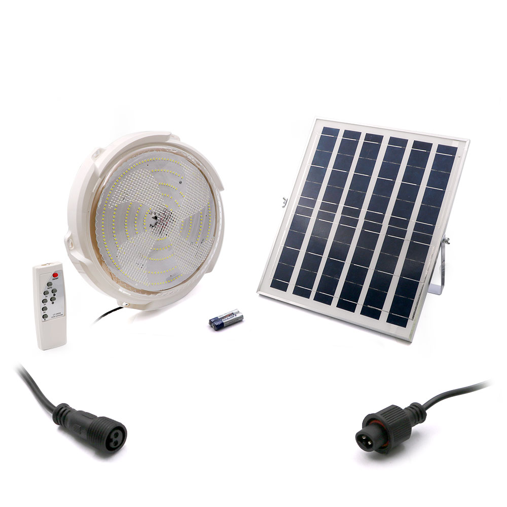 LED Solar Ceiling Lamp | 220V AC | 200W | 320mm | 6hr | White