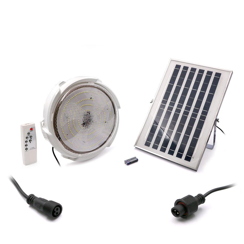 LED Solar Ceiling Lamp | 220V AC | 100W | 280mm | 6hr | White