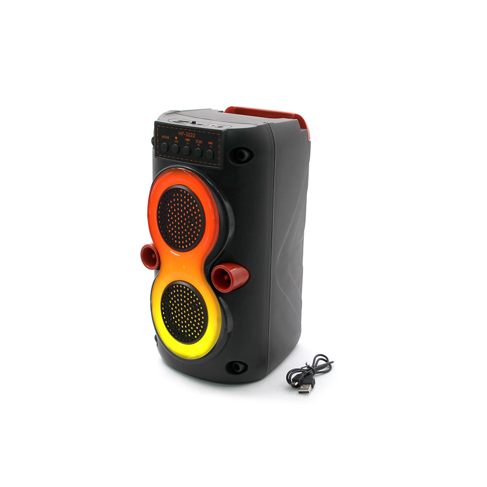 Portable Speaker | Amplifier | 2x3" | USB & Bluetooth & Radio | 2x 5W | HF-3222