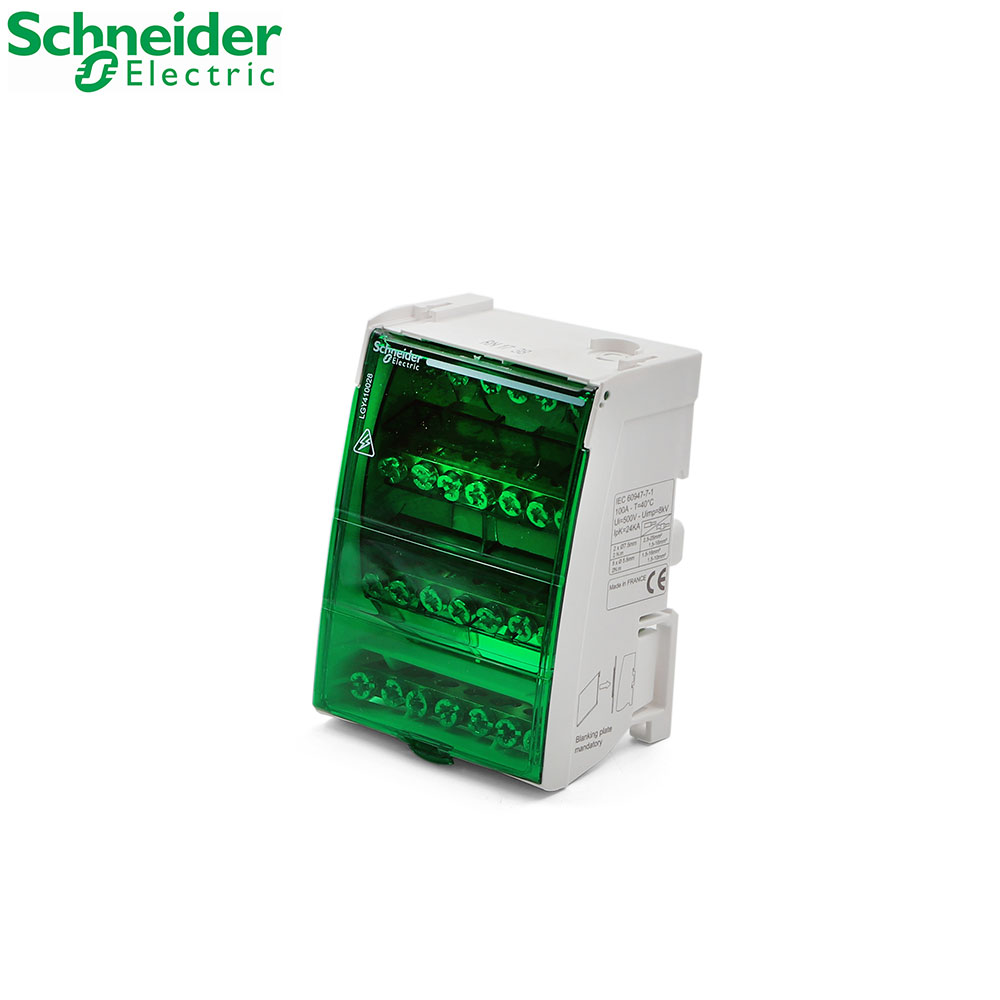Screw Distribution Block | 4-Pole | 100A | 28x Hole | Schneider