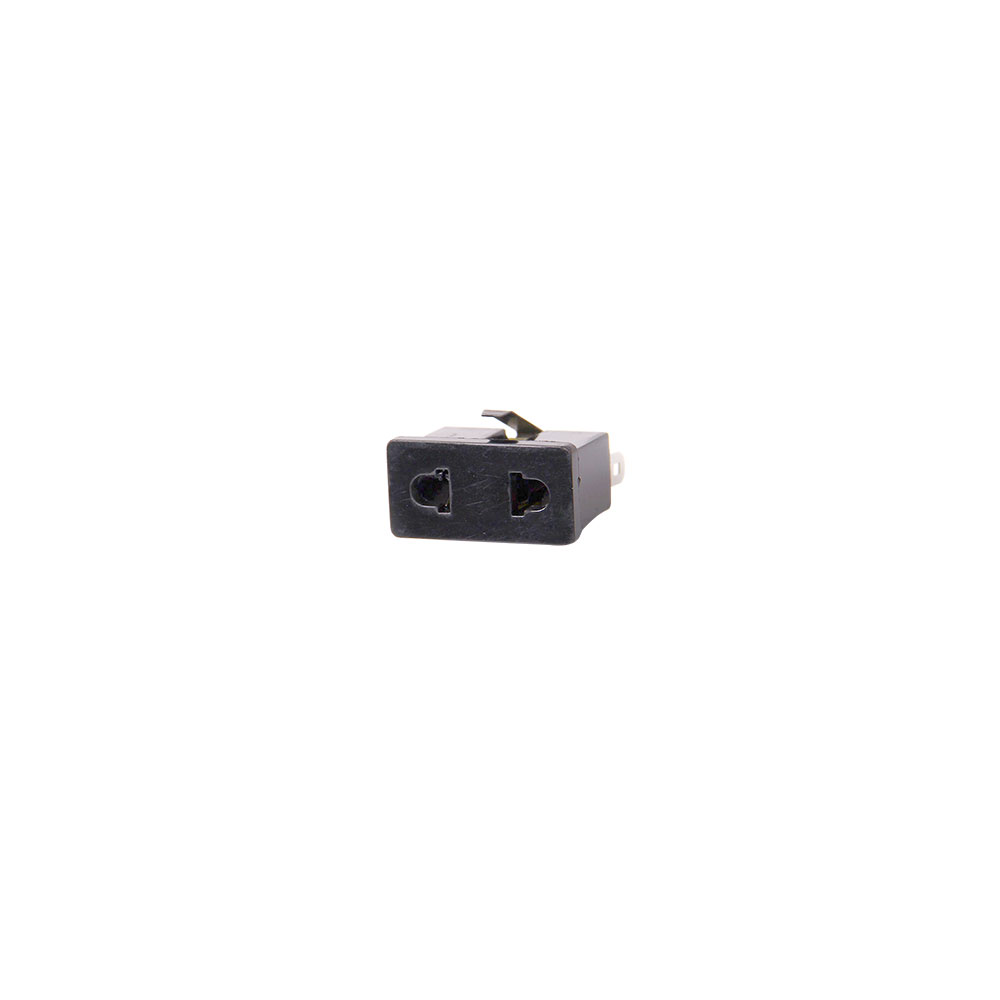 Power Connector | AC | 2-Pin EU & US | Female | Self-Locking Mount | HQ