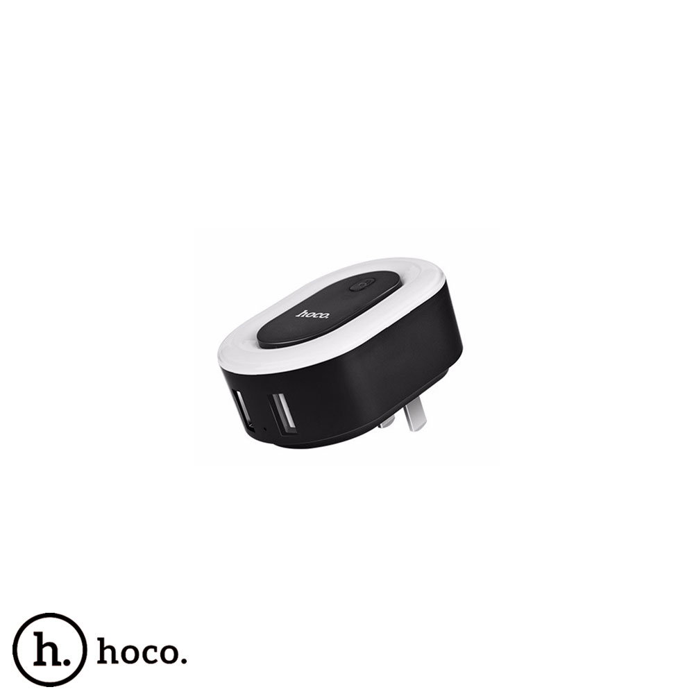 Mobile Charger | 2x USB-A | UK Plug | 2.1A | Lightning | Hoco C21