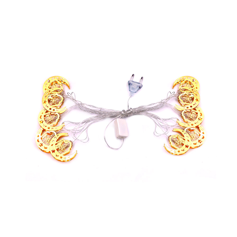 LED Fairy Light | 220V AC | MOON + STAR METAL | Warm White | 2.5M