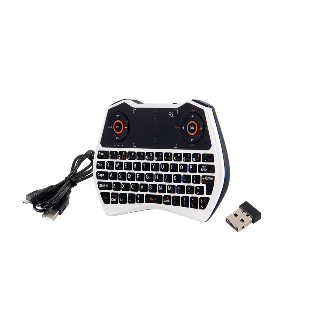 Android TV Box | Wireless Keyboard | Touchpad | Air Fly Mouse | Built-In Microphone | 10M | Rii