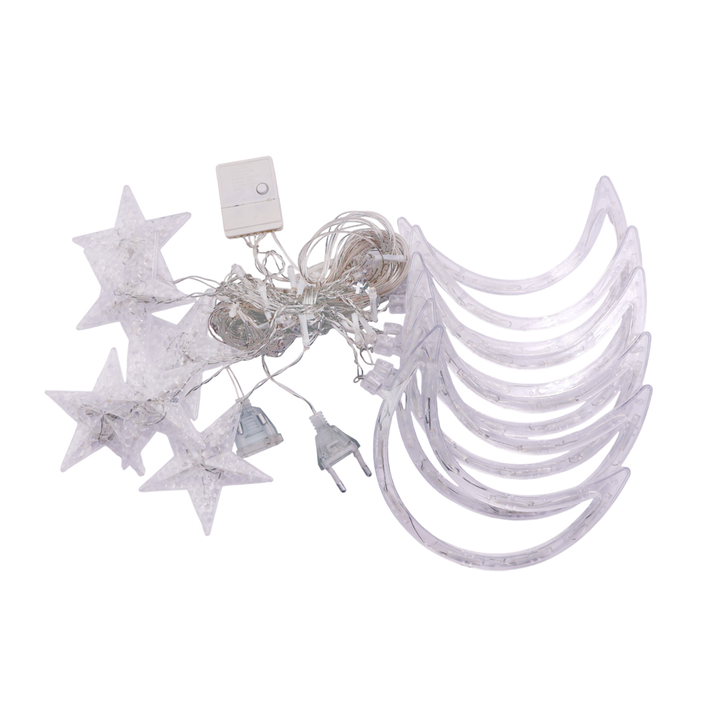 LED Fairy Light | 220V AC | Crescent Moon & Star | Warm White | 3.5M