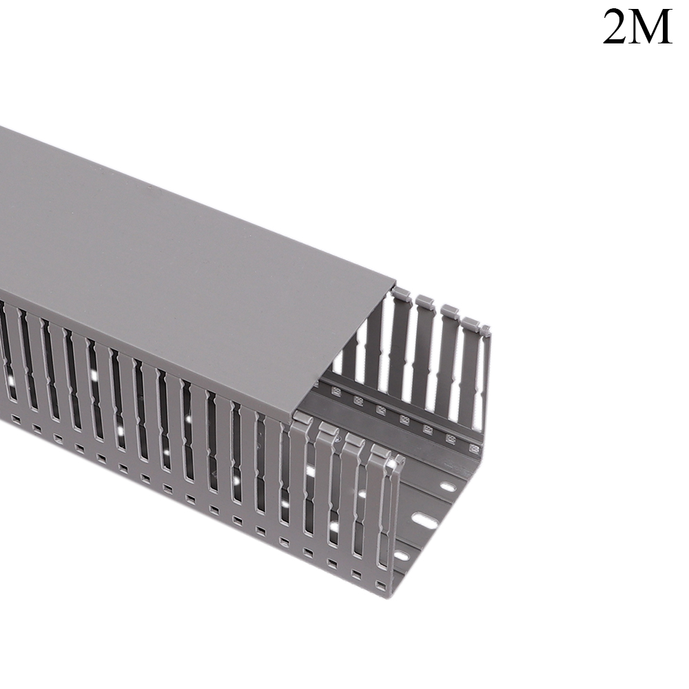 Cable Trunk | Slotted | 100x100mm | 2M | Gray