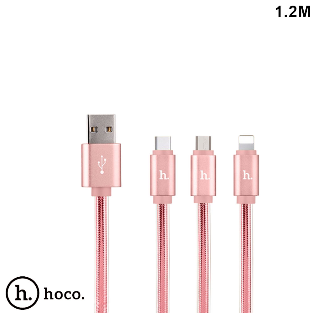 Mobile Cable | Data & Charging | Lightning & Micro USB & USB-C | Hoco UPL12