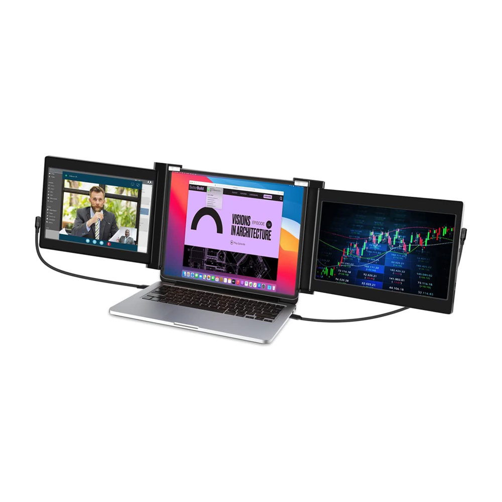 Screen Extender Laptop | Dual Portable Monitor | Foldable 12 Inch | IPS 14MS | Full HD