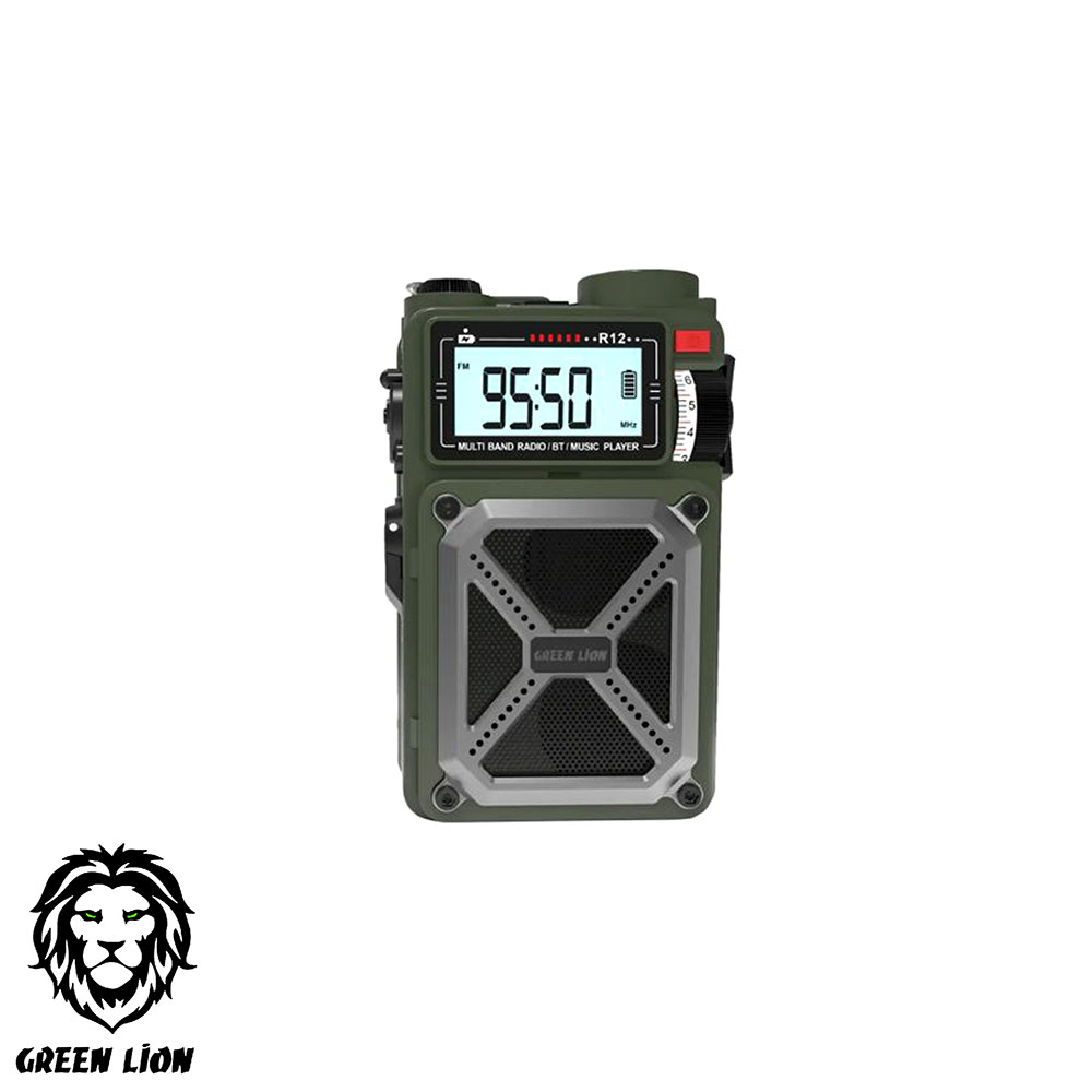 Radio | Speaker | Power Bank | Compass | Green Lion
