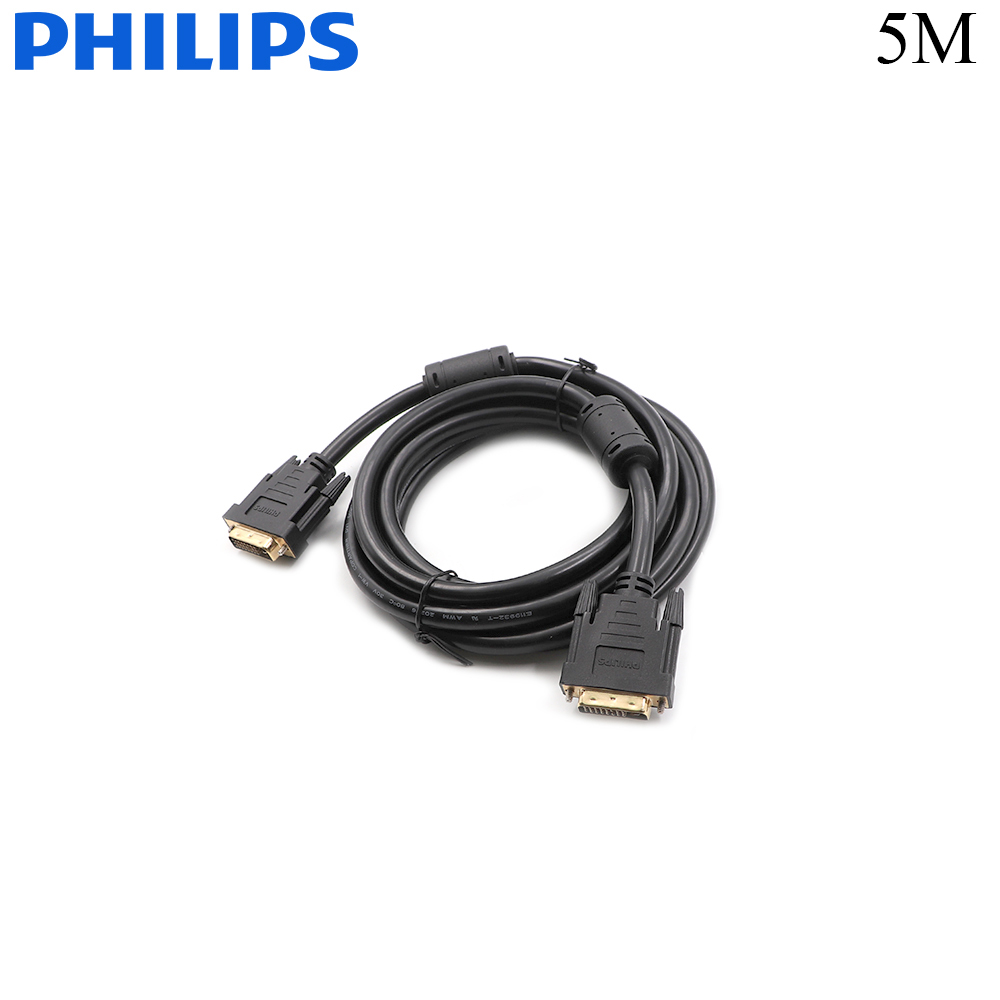 Data Cable | DVI-D 24+1 | Male - Male | Dual Link | 5M | Philips