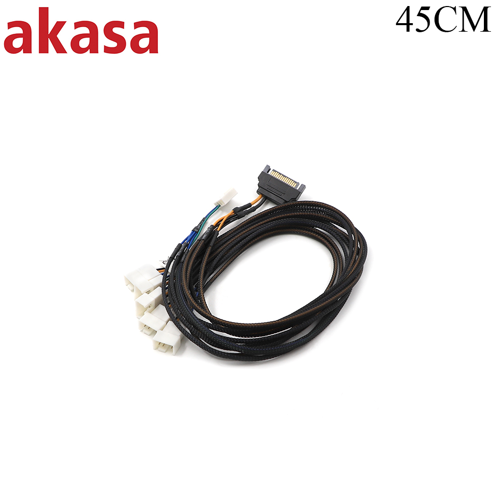 Data Cable | 5x 4-Pin PWM - SATA 15Pin & RPM | 0.45M