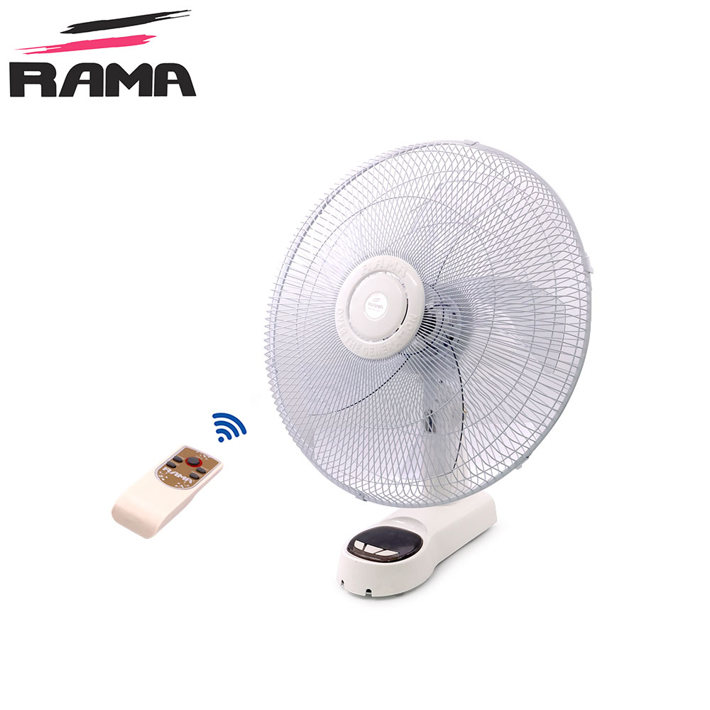 Fan Wall | 18" | 220V AC - Li-ion DC | 24W | Rechargeable | Remote | Rama