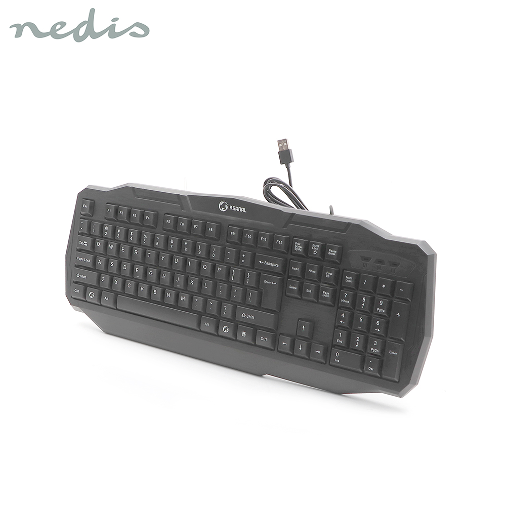 Keyboard Gaming | RGB | Wired | USB | Nedis GKBD100BKUS