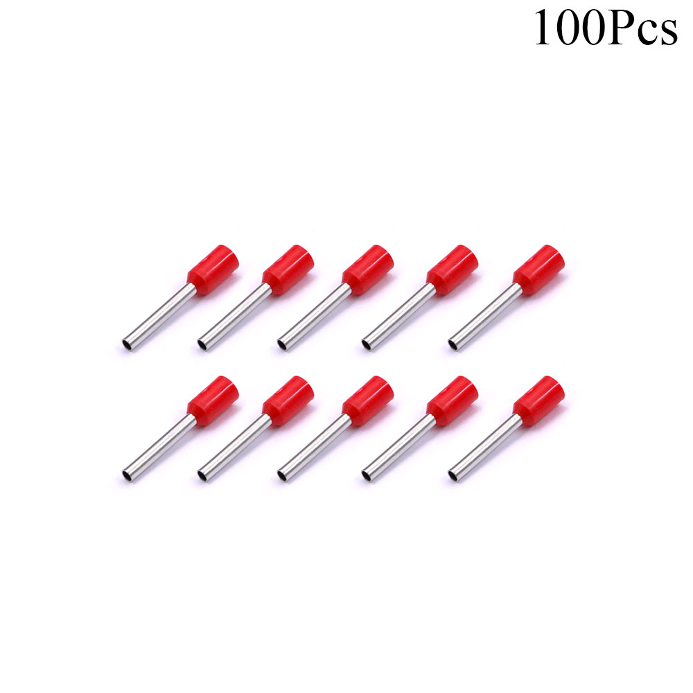 Cable Lugs Insulated Set | ET- 1.0-12 | Cord End | 1.0mm | Red | 100pcs