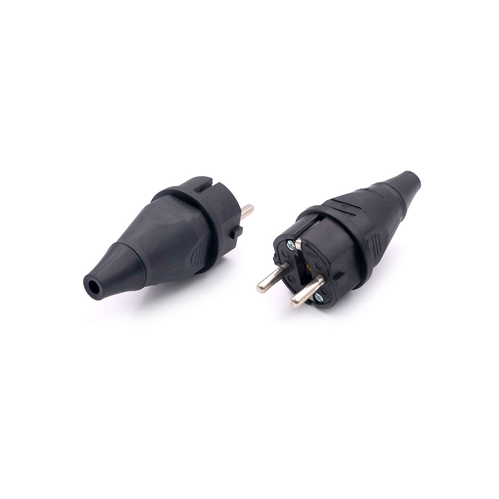 Electric Plug | EU | Male | 4.8mm | 16A | Black