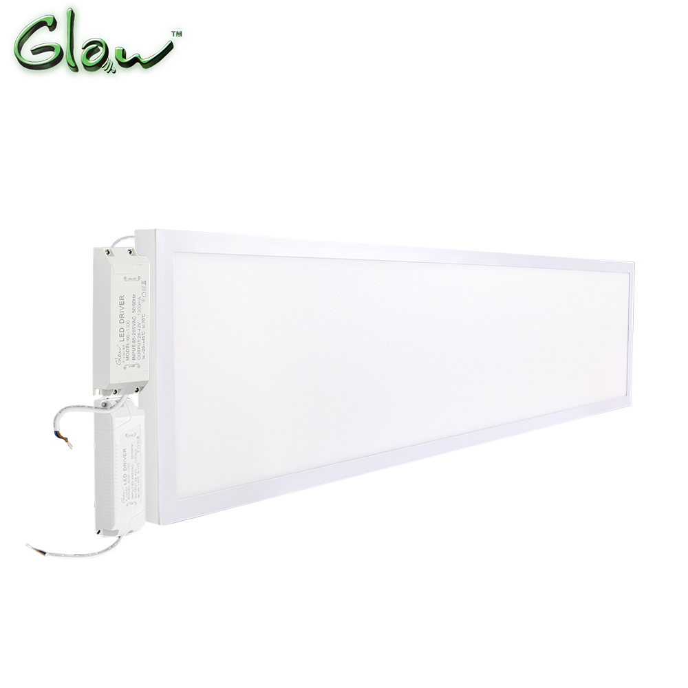 LED Panel Ceiling Mount | Rectangle | 220V AC 100W | 1200x300mm | White | White Frame | Glow