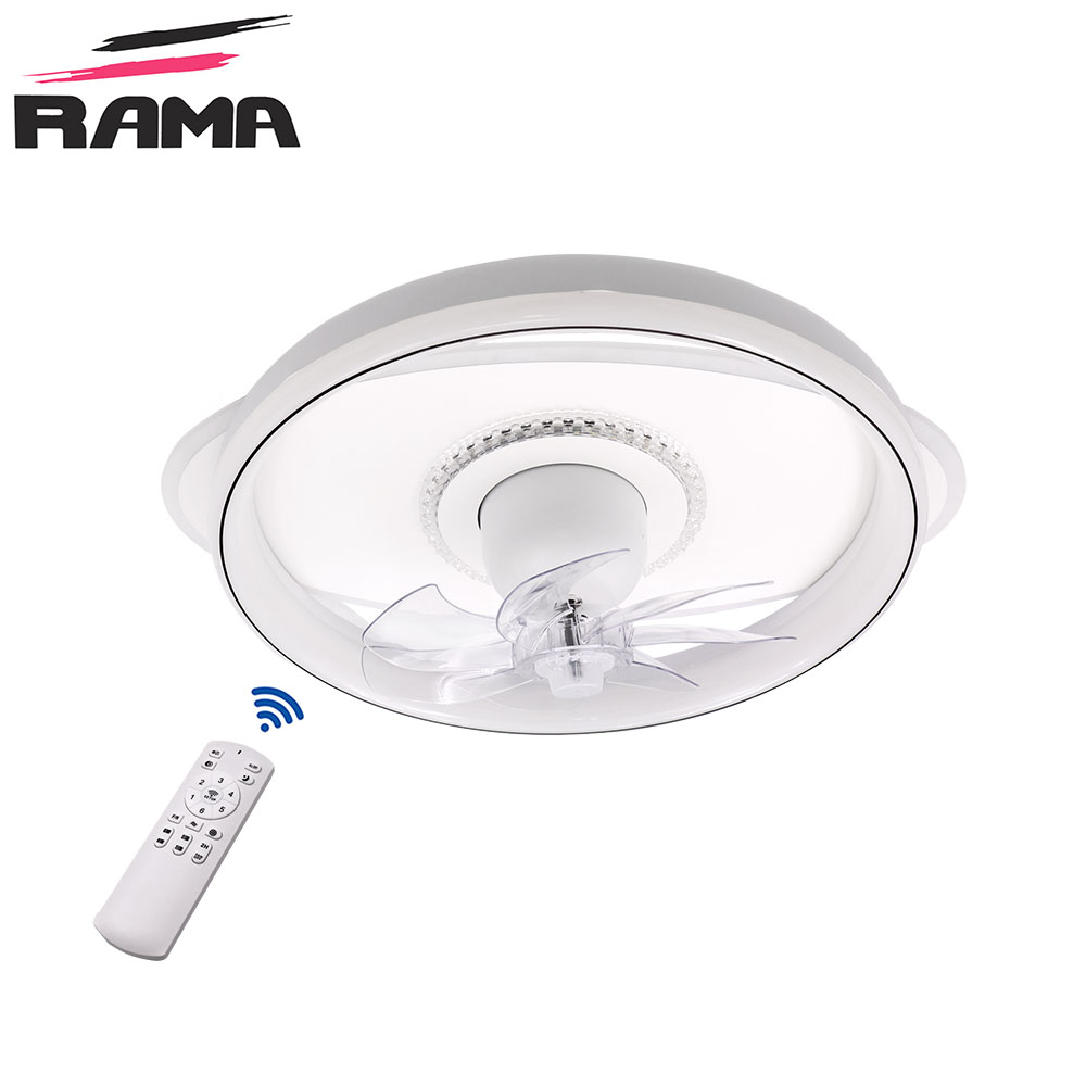 Fan Ceiling | 13" | 220V AC | 12W | Three Color LED 81W | Remote | Rama