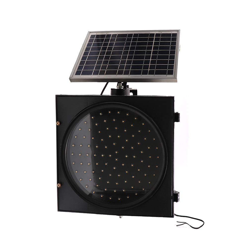 Sign LED | Traffic Light | Solar | 30x30mm | Yellow | 12V | 10W | EFAB