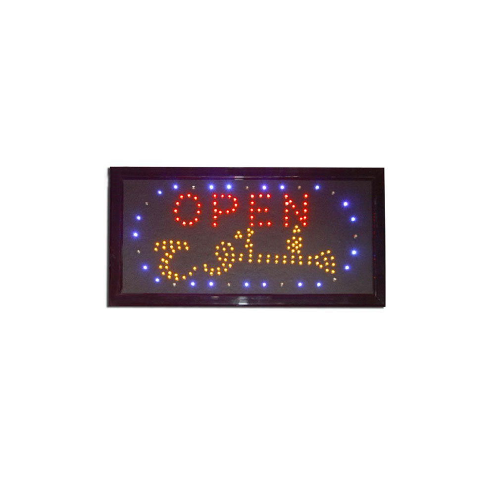 Sign LED | Open | 2x Language | 25x27cm