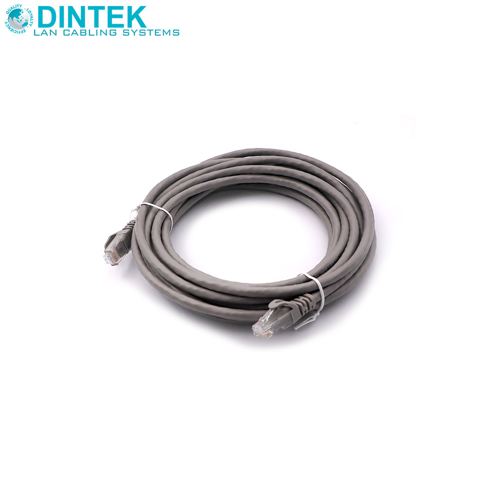 Patch Cord | CAT6 | UTP | 5M | Gray | Dintek
