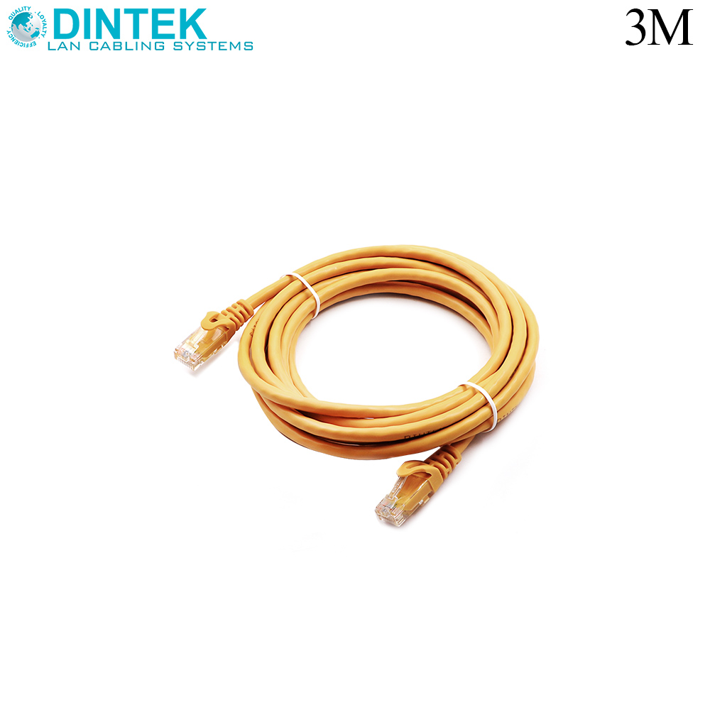 Patch Cord | CAT5e | UTP | 3M | Yellow | Dintek